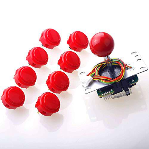 Sanwa JLF-TP-8YT - Palanca de mando y 8 botones Sanwa OBSF-30