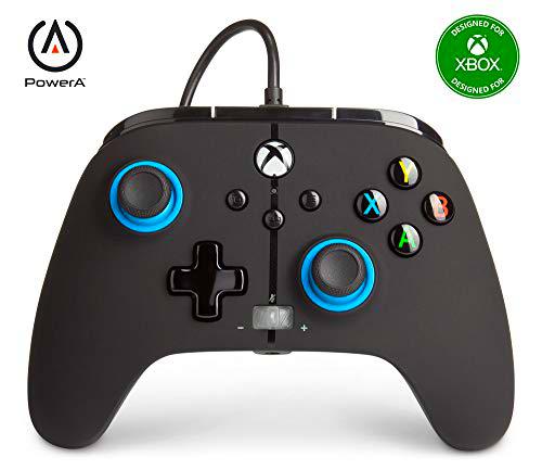 Mando con cable mejorado PowerA para Xbox: en Blue Hint