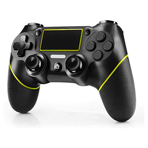 JAMSWALL Mando Compatible para PS4, Bluetooth Mando Inalámbrico para PS4/Pro/Slim Panel Táctil Gamepad con Doble Turbo Vibración y Función Audio Pantalla Controlador inalámbrico para Play-Stion-4