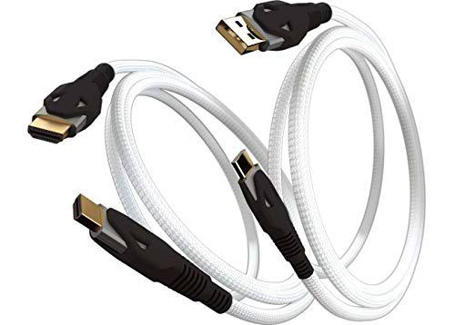 Gioteck - Viper Pack - Pack Cable HDMI Premium 2,1 8K y Cable USB C Carga rápida