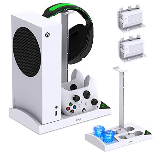 Soporte de refrigeración para consola Xbox Series S con estación de carga controladora