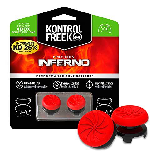 KontrolFreek FPS Freek Inferno para Xbox One y Xbox Series X /S | Performance Thumbsticks | 2 Alturas elevadas