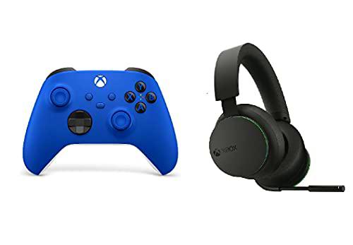 Xbox Wireless Controller, Blue Shock + Xbox Wireless Headset