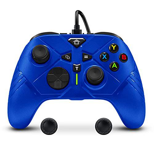 Controlador Wired para Xbox One, controlador con cable Gamepad (azul)