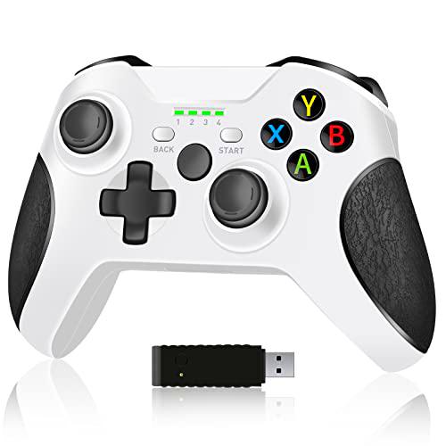 TECTINTER Mando Inalámbrico Xbox One Mando de Juego 2.4Ghz Compatible con Xbox One/One S/One X/Elite/Windows/PS3