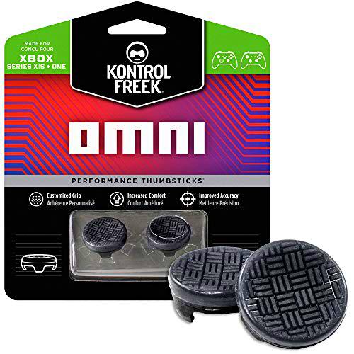 KontrolFreek Omni para mando de Xbox One y Xbox Series X/S | Performance Thumbsticks | 2 baja altura cóncavos | Negro