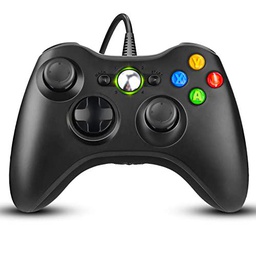 ETPARKK Mando Xbox 360, Mando PC, USB Wired Gamepad Joystick con Doble Vibración Controlador Mando para 360/Xbox 360 Slim/PC(Windows 7/8/10/11/XP)