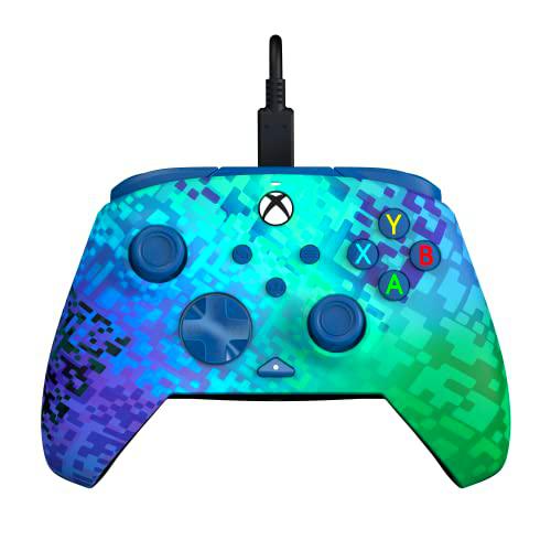 PDP REMATCH XBOX WIRED mando GLITCH GREEN for Xbox Series X|S