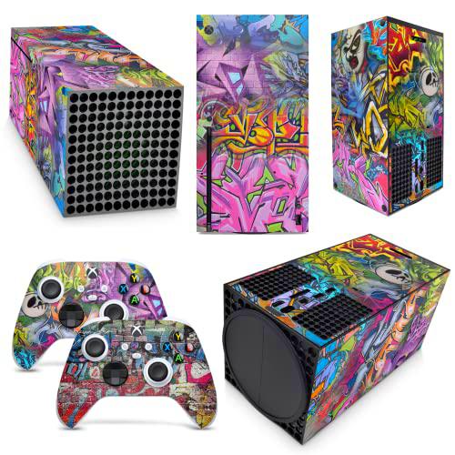 GNG Graffiti Skins Compatible con Xbox Series X Console Calcomanía Vinal + 2 Controladores