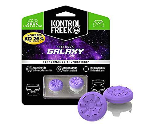 KontrolFreek FPS Freek Galaxy Purple para Xbox One y Xbox Series X Controller | 2 palancas de Pulgar de Rendimiento | 1 Talle Alto