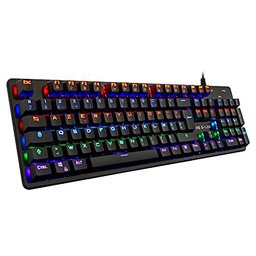 The G-Lab Keyz Carbon V3 - Teclado mecánico para Juegos con Interruptor Azul