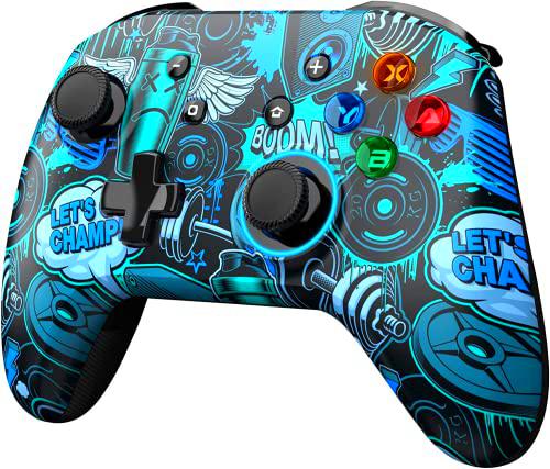 REDSTORM Mando inalámbrico,Wireless Bluetooth Pro Controller Controlador Inalámbrico con Función 5 Modos de Vibración y Luz Ajustable/Gyro Axis/Turbo para Pro Nintendo Switch/Lite