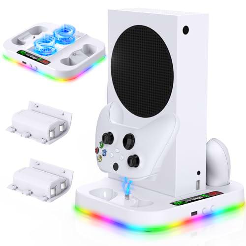 Soporte de ventilador vertical para Xbox Series S Console con luz RGB