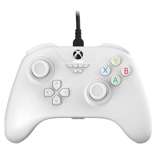 Snakebyte GAMEPAD BASE X - blanco - Mando Xbox Serie X y PC con cable y licencia oficial | Sensores de efecto Hall para mayor precisión y durabilidad | Cable de 3 m de longitud | Conector de audio