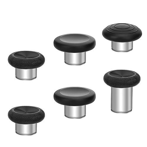 EEEKit Thumbsticks de Metal para Elite Serie 2,6 en 1 Swap Magnetic Joysticks Buttons Set,Gaming Controller (Model 1797) Replacement Thumbsticks Grip para Xbox One Elite Series 2 Controller(Black)