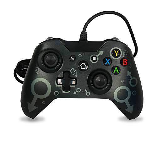 Mando Xbox One para Windows PC 7/8/10 Compatible con Xbox One/Xbox One S/Xbox One X/Xbox Series X/S Controlador para Juegos con Cable USB Joystick de Microsoft Gamepad