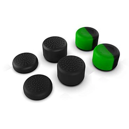 Juego 6 en 1 de goma de goma alta y baja verde / negro stick analógico para mando Xbox Series X