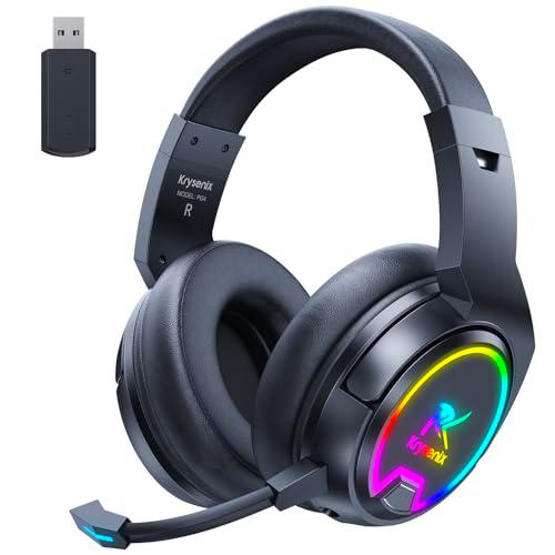 PG4 RGB Wireless Gaming Headset para PS4, PS5, PC - 2.4GHz 7.1 Surround Sound