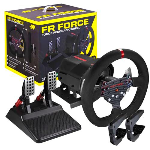 FRTEC - Volante de Carreras con Pedales FR FORCE, Force Feedback 3,2Nm