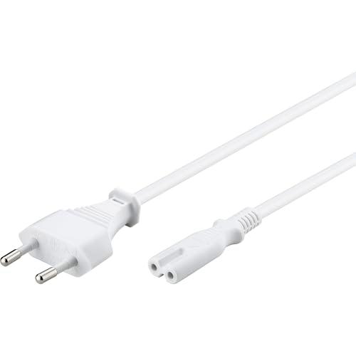 Goobay 93998 - Cable de alimentación 5 m, Blanco