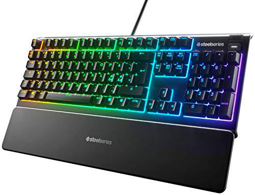 SteelSeries Apex 3 - Teclado RGB para gaming - Iluminación RGB de 10 zonas