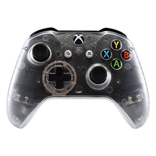 eXtremeRate® Funda Carcasa Cubierta Shell Superior Frontal Antideslizante para Mando inalámbrico Xbox One S/X (Transparente)